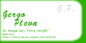gergo pleva business card